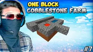 Minecraft One Block Cobblestone farm | Unlimited stone #7 Gameplay 