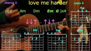 love me harder ariana grande the weeknd guitar chords