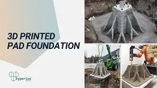 3D Printed Pad Foundation - 75% material savings by Hyperion