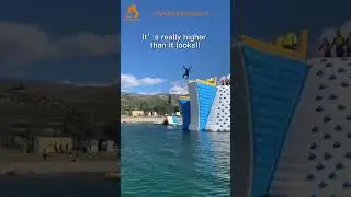 Bouncia Inflatable Water Park | Dare You Dive from the Slide Tower, Inflatable Water Games Supplier