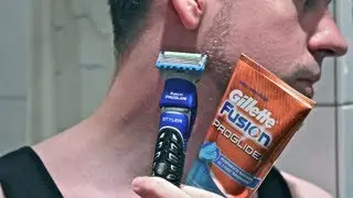 Gillette Fusion Proglide Styler + Transparentes Rasiergel Test