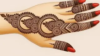 Very stylish unique arabic mehndi design for back hand| New Simple Arabic Mehndi Design #hennadesign
