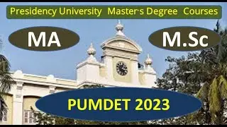MA / M Sc // PUMDET 2023 Registration, Application, Eligibility, Fees, Age and other Details.