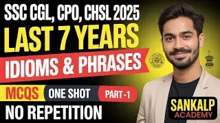 MCQ based on IDIOMS & PHRASES II ENGLISH SECTION II SSC EXAMS 2025