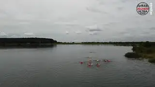 20.21km  open water swim (group long shot) AMMJB drone #openwaterswim #ammjb #drone