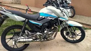 Titan 160 montadinha no cromo com escapamento KS oloco essa t&aacute; top
