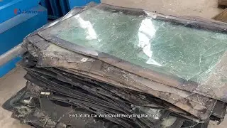 End-of-life Vehicle Windshield Glass Recycling | PVB Glass Separator