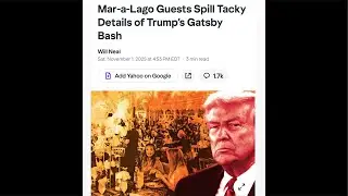 &ldquo;LET THEM EAT CAKE&rdquo; Trump throws LAVISH 1920&rsquo;s Party while Americans lose Food Stamps