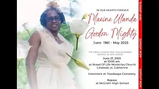 Maxine Ulanda Gordon Mighty - Thanksgiving Service by Media Solutions JA