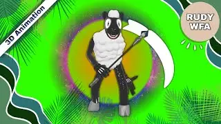 Green screen Cartoon Sheep Trevor Henderson