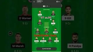 DC vs GT Dream 11 Team DC vs GT Dream 11Team DC vs GT #shortsfeed #shorts #short #ipl #dream #viral