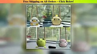 1 PC New Handmade Knitted Charms Cute Frog, Penguin,Duck,Chick Animal Car Charms Car Decoration