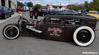 *Burnout* Loud Down n' Dirty Hot Rod Doing A Burnout! Train Horn & Sound