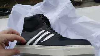 Adidons  black with white stripes