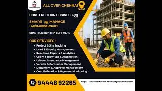 💻 CONSTRUCTION CRM SOFTWARE 🌆 ALL OVER CHENNAI