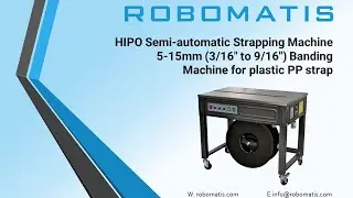 HIPO Semi-automatic Strapping Machine 5-15mm (3/16&Prime; to 9/16&Prime;) Banding Machine for plastic PP strap
