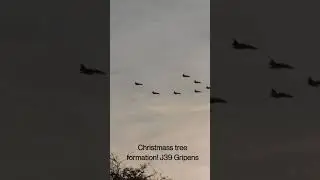 Christmas tree formation J39 Gripens