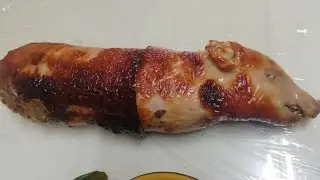 Cochinillo / Lechón relleno para navidad. Fiambre.