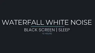 Heavy Waterfall White Noise for Sleep | Black Screen | 10 Hours