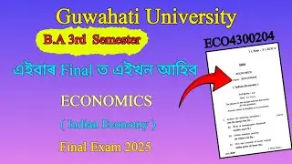  FYUGP BA 3rd Sem ECONOMICS (Major/Minor) ECO4300204 /Question paper 2024 /Guwahati University