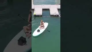 Inflatable Stand Up Paddle Board.(Drone) #viral #miami #trading