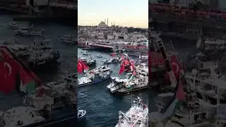 Mass pro-Palestine protest at Istanbul&rsquo;s Galata Bridge