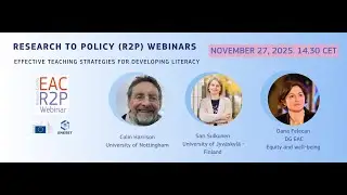Third EAC R2P webinar on Effective teaching strategies for developing literacy