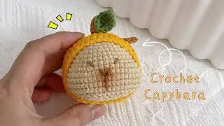 How to Crochet a Cute Kawaii Capybara Keychain | Easy Crochet Tutorial for Beginners | Tiny Crochet