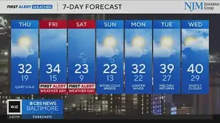 Snow chances, then arctic blast this week in Maryland