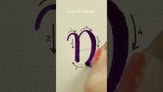 Brush Lettering Tutorial: &ldquo;D&rdquo; for Beginners  #nhuandaocalligraphy #brushlettering #shorts