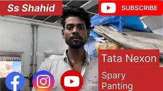 Tata Nexon New Quarter Panel Royal Blue Paint & Clear  Coat | Full Painting Process