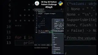 Day 5: Easy Right - Aligned Triangle Pattern in Python | 30 Days of Code