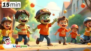 🧟 Zombie Dance & Fun Rhymes for Kids 🚗🔢🍳 | Lipapaa Rhymes 🎵🌈
