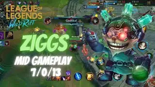 Wild Rift | Ziggs Midlane Gameplay | Runes & Build