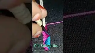 Full video link -See in Description/Double Colour Embossed Load Stitch in Aari work/Aari Basic work