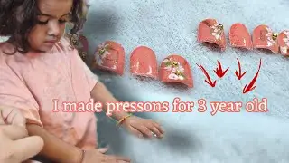 I did nails for 3 year old | Nail tutorial | Pressons nails | Khushi's art gallery
