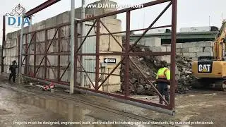 Cantilever Gate Installation, Foundation - D.J.A. Imports