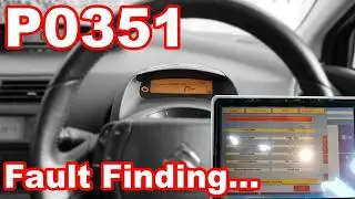 Citroën C4 1.4 petrol KFU, engine light on, P0351. Fault finding and repair.