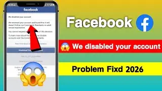 We ve Disabled Your Account How to recover Disabled Facebook Account disabled Account Recover 😰