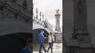 Bastidores na Pont Alexandre III: do clique ao resultado final 🌉📸  #fotografoemparis