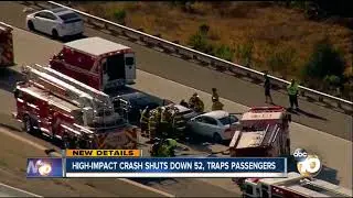 6 people injured in violent crash on the 52