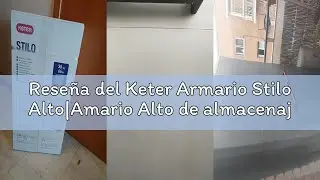 Rese&ntilde;a del Keter Armario Stilo Alto|Amario Alto de almacenaje|Resina|2 Puertas y 3 baldas Regulables