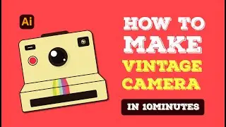 Retro Style Camera Quickly in Illustrator | Design Easy #tutorial #retro #illustration #howto