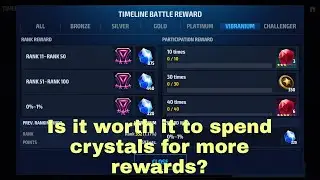 Timeline Battle Vibranium Rewards | Spend Crystals for More Rewards? - Marvel Future Fight