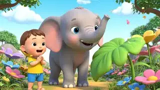 The Sleepy Baby Elephant Napped on a Leaf | Nursery Rhymes for Kids & Baby Songs