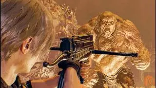 Resident Evil 4 Remake: Double Giant Boss Fight -  Bolt Thrower Only - Professional