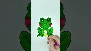 Let&rsquo;s Color a Sparkly Green Frog! 🐸✨ Glitter Fun for Kids!