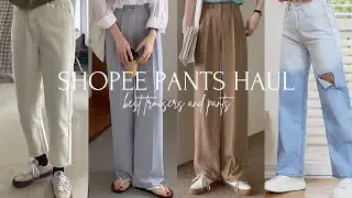 SHOPEE HAUL: THE BEST SHOPEE TROUSERS & JEANS 2022