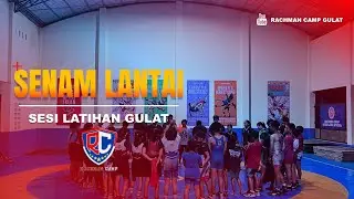 SENAM LANTAI SESI LATIHAN OLAHRAGA GULAT DI RACHMAN CAMP WRESTLING ACADEMY