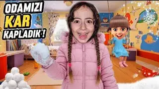 PELİNSU ESMA'NIN ODASINA KAR KAPLADI !!ESMA ŞOOKK OLDU ÇILDIRDI !